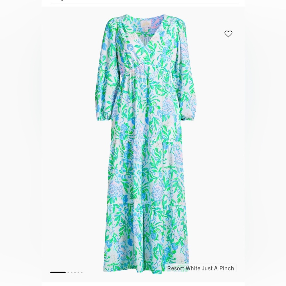 Lilly Pulitzer, Deacon Floral V-Neck Maxi Dress. New with tags.